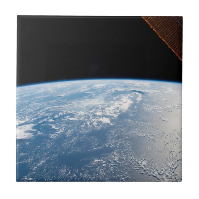 Sunglint Beams Off The Waters Of The Pacific Ocean Tile (Front)