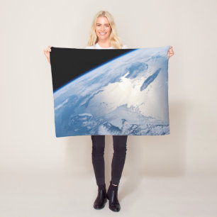 Sunglint Off The Gulf Of St. Lawrence In Canada. Fleece Blanket