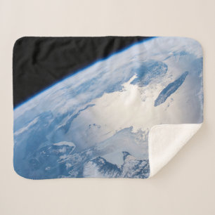Sunglint Off The Gulf Of St. Lawrence In Canada. Sherpa Blanket