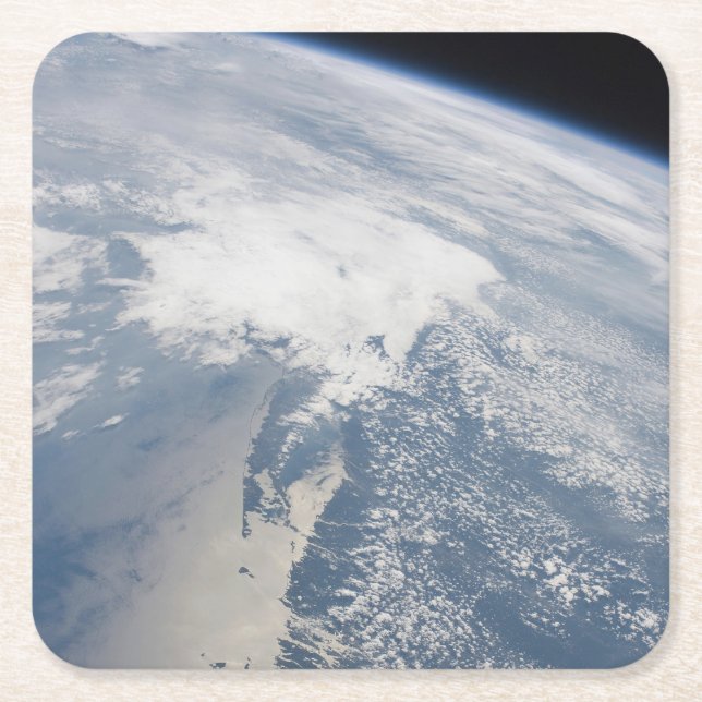 Sunglint On The Massachusetts Coastline. Square Paper Coaster (Front)
