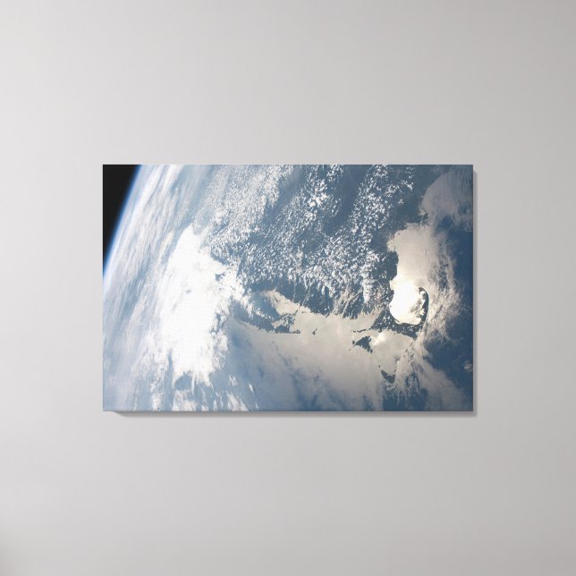 Sunglint On The Waters Of Earth. Canvas Print (Front)
