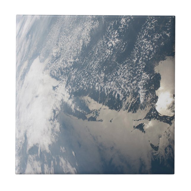 Sunglint On The Waters Of Earth. Tile (Front)