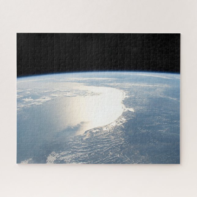 Sunglint Reflects Off The Gulf Of Mexico Jigsaw Puzzle (Horizontal)