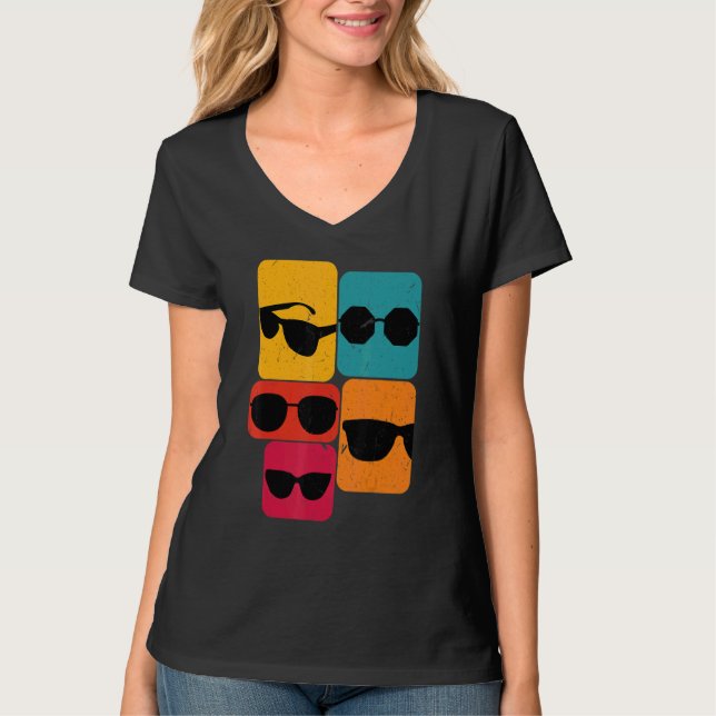 sunglusses beach Retro Design T-Shirt (Front)
