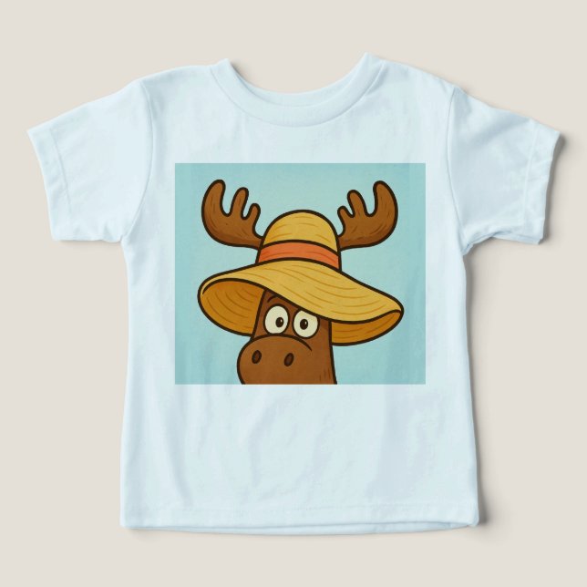 Sunhat Shenanigans – Peek-a-Boo Summer Tee for Kid (Design Front)
