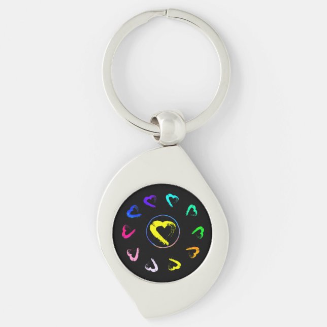 Sunheart Metal Keychain (Front)