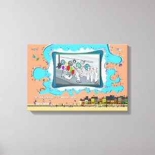 Sunk by Surprise Birthday 18x12 Canvas Print