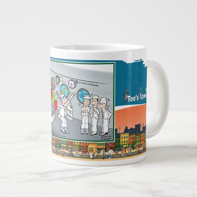 Sunk by Surprise | Birthday Large Coffee Mug (Front Right)