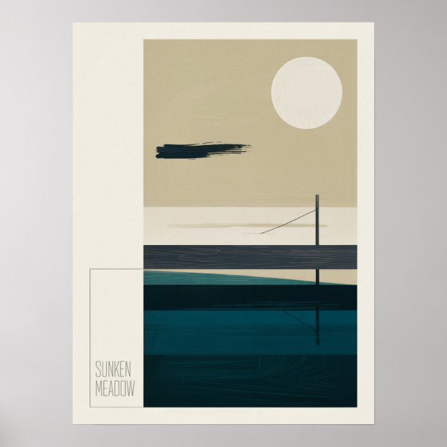 Sunken Meadow Kings Park Long Island Nature Scene Poster (Front)