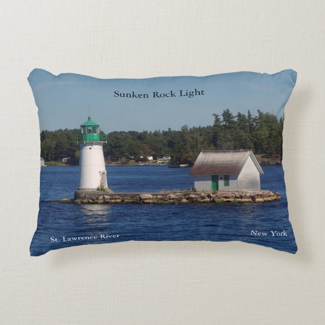 Sunken Rock Light accent Pillow (Front)