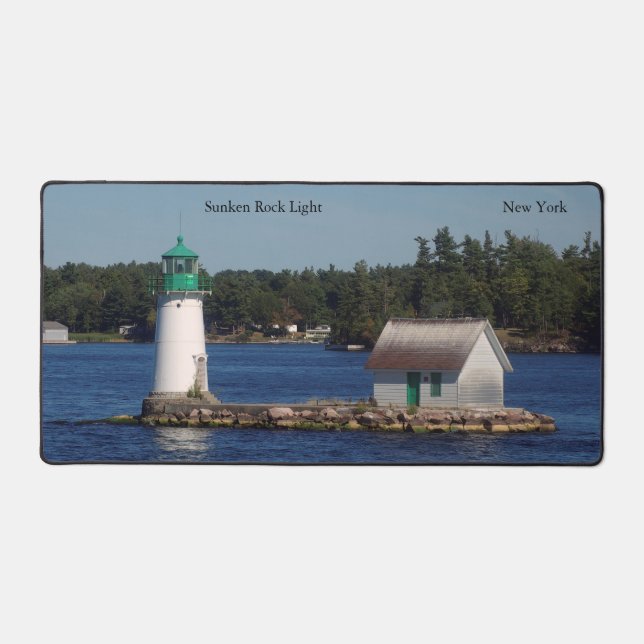 Sunken Rock Light desk mat (Front)