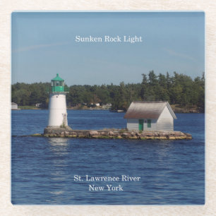 Sunken Rock Light glass coaster