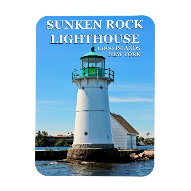 Sunken Rock Lighthouse, New York Flexi Magnet (Vertical)