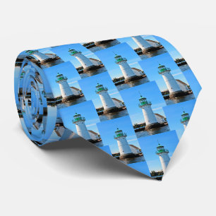 Sunken Rock Lighthouse, New York Mens Tie
