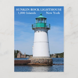 Sunken Rock Lighthouse, New York Postcard
