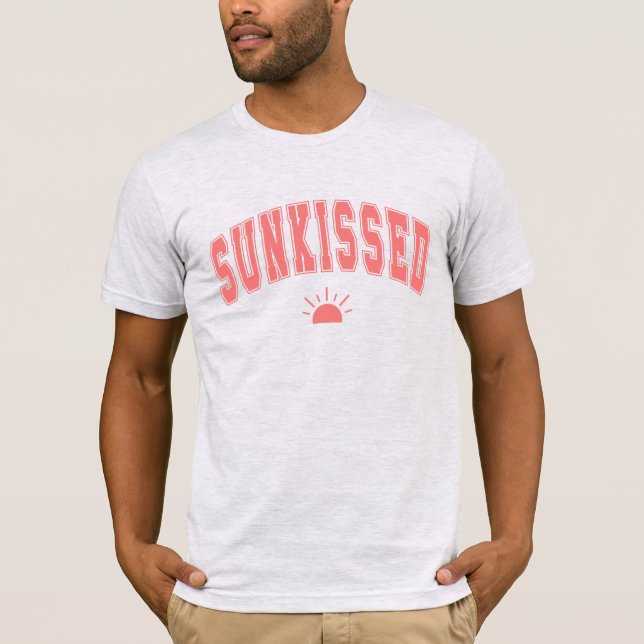 Sunkissed Varsity Summer Typography T-Shirt (Front)