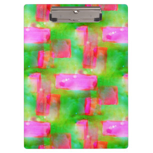 Sunlight abstract painted yellow, pink clipboard