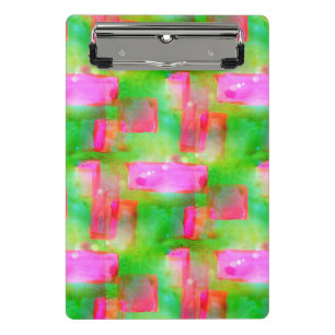 Sunlight abstract painted yellow, pink mini clipboard