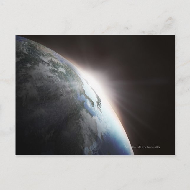 Sunlight Behind Earth 2 Postcard (Front)