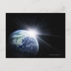 Sunlight Behind Earth 4 Postcard