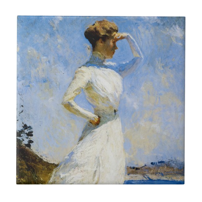 Sunlight by Frank Benson Tile (Front)