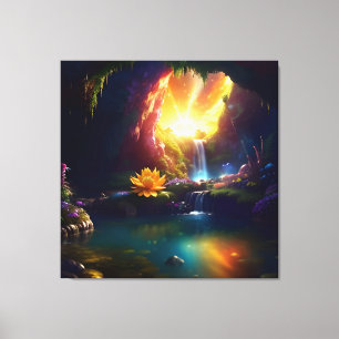 Sunlight Cavern Flower Beauty 1 Canvas Print