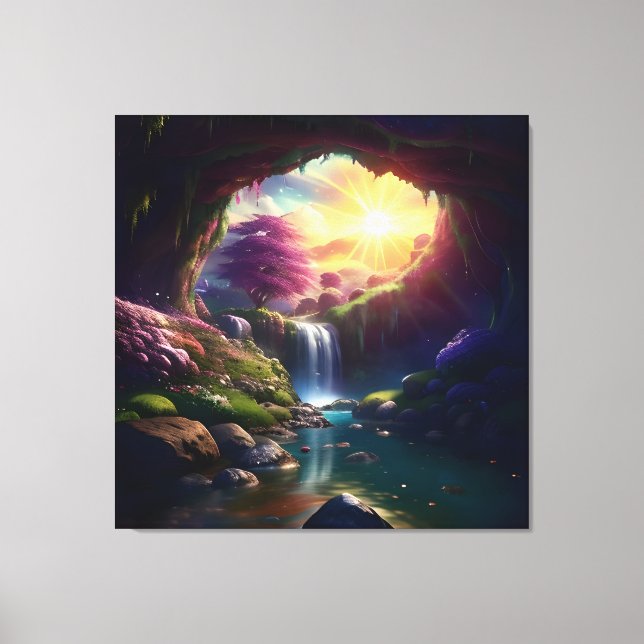 Sunlight Cavern Flower Beauty 4 Canvas Print (Front)
