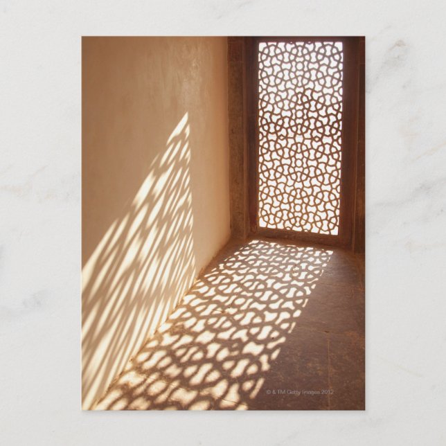 Sunlight coming through decorative window postcard (Front)
