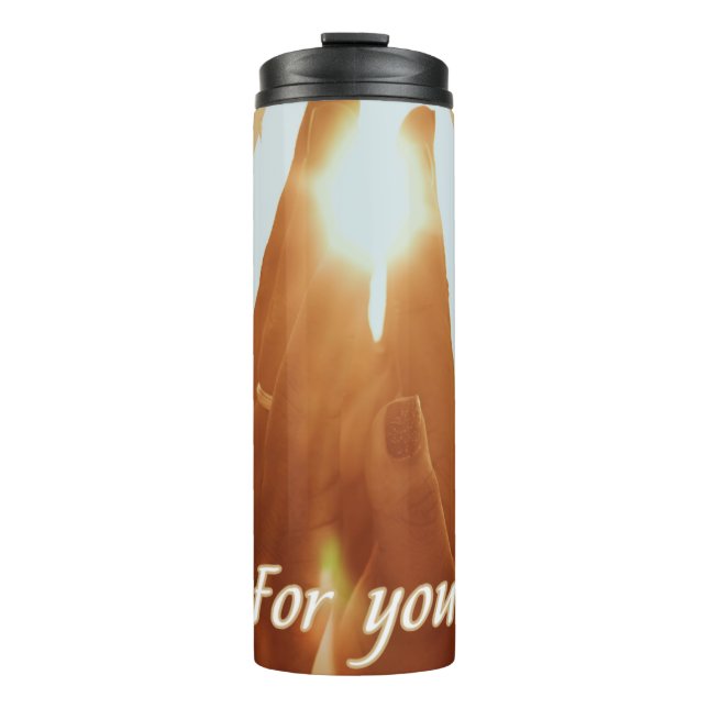 Sunlight Hands Aesthetic Thermal Mug (Front)