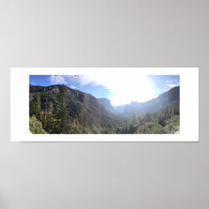 Sunlight in the Valley Panoramic Colour Photograph Poster