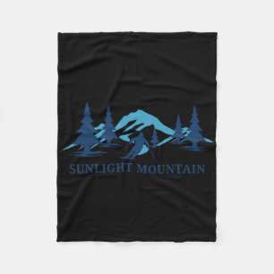 Sunlight Mountain Colorado Ski Resort Mountains  Fleece Blanket