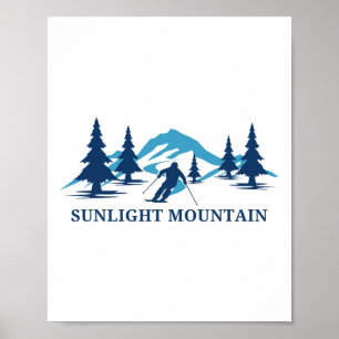 Sunlight Mountain Colorado Ski Resort Mountains Poster