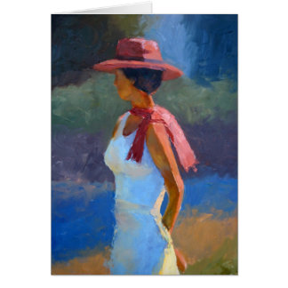 Sunlight on lady in hat