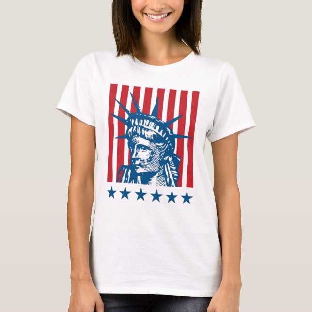 Sunlight on Liberty: A Majestic Symbol T-Shirt (Front)