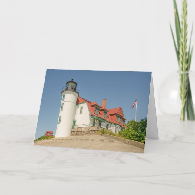 Sunlight on Point Betsie Lighthouse Card (Front)