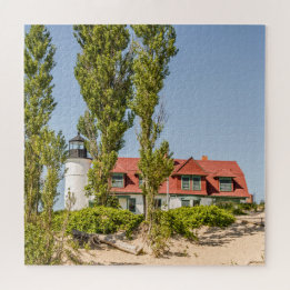 Sunlight on Point Betsie Lighthouse Jigsaw Puzzle
