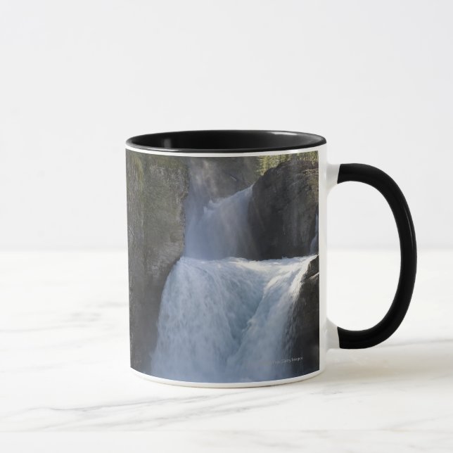 Sunlight On Waterfalls On The Side Of A Mountain Mug (Right)