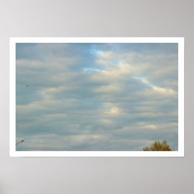 Sunlight Peeking Through the Clouds Poster (Front)