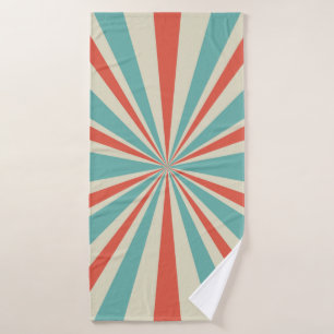 Sunlight retro horizontal background. Pale red and Bath Towel