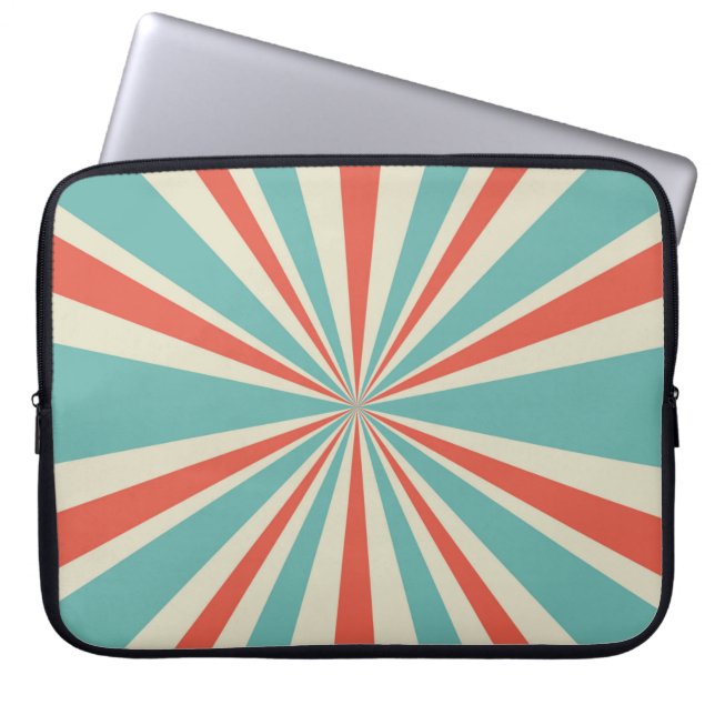 Sunlight retro horizontal background. Pale red and Laptop Sleeve (Front)