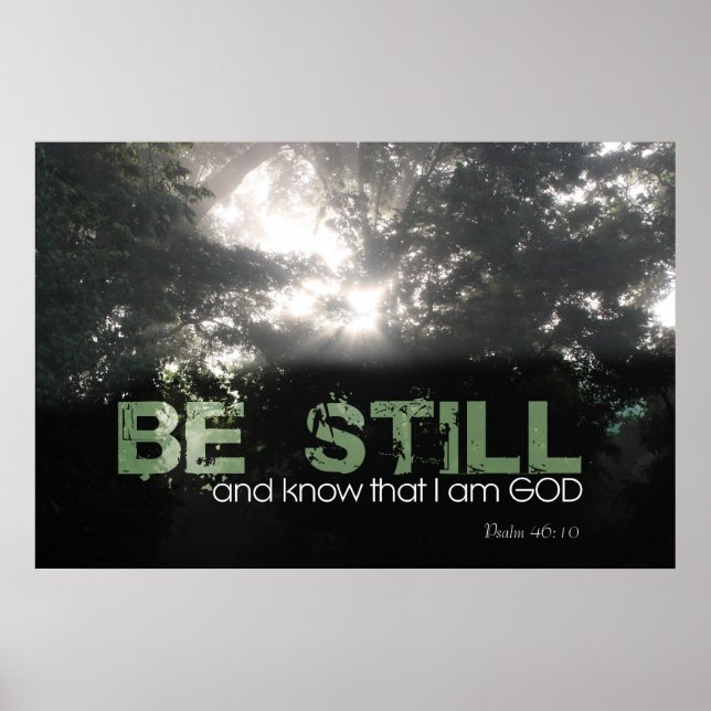 Sunlight Shining Thru Fog Religious Poster (Front)