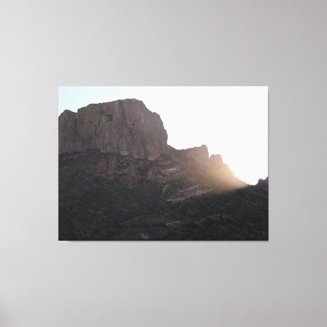 Sunlight Streaming Over Casa Grande, BBNP, Texas Canvas Print (Front)