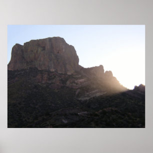 Sunlight Streaming Over Casa Grande, BBNP, Texas Poster