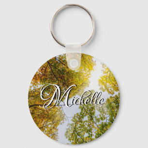 Sunlight Through Autumn Sugar Maples Keychain