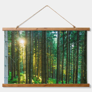 Sunlight Through Forest Trees  Hanging Tapestry