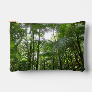 Sunlight Through Rainforest Canopy Tropical Green Accessory Pouch