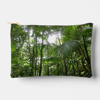 Sunlight Through Rainforest Canopy Tropical Green Accessory Pouch