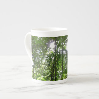 Sunlight Through Rainforest Canopy Tropical Green Bone China Mug