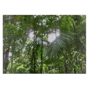 Sunlight Through Rainforest Canopy Tropical Green Cutting Board