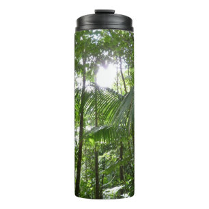 Sunlight Through Rainforest Canopy Tropical Green Thermal Tumbler
